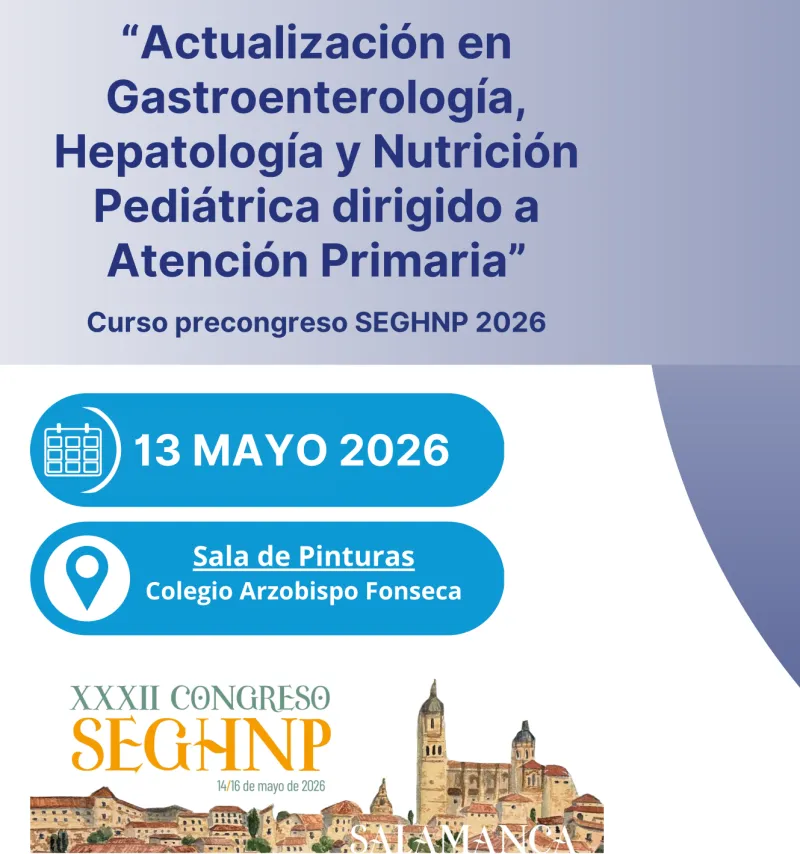 Curso de actualización en Gastroenterología, Hepatología y Nutrición Pediátrica dirigido a Atención Primaria